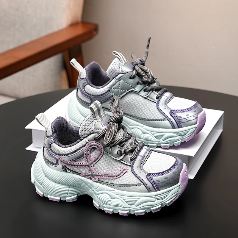 儿童鞋爆款女童老爹鞋洋气时尚百搭男童运动鞋轻便防滑中大童潮款