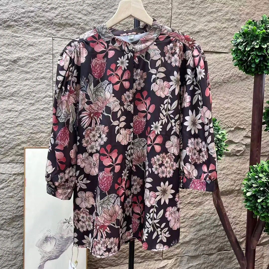 12631新款夏季优雅减龄碎花文艺衬衫