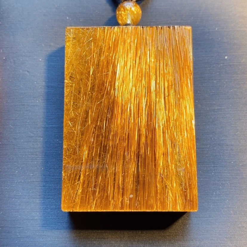 【闪购商品】发晶颈饰未镶嵌天然铜发晶无事牌吊坠