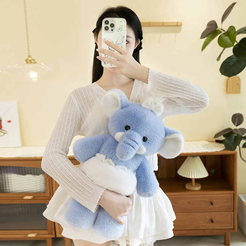 女孩可爱班尼小象玩偶毛绒玩具大象公仔陪睡抱枕娃娃送女孩子生日