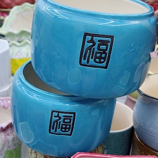 多肉绿植陶瓷花盆9.9包邮，有空