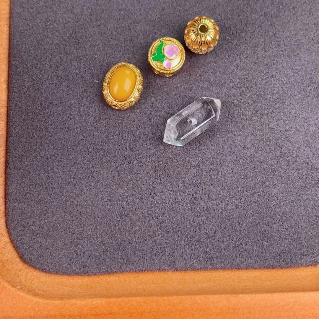 水晶珠宝半成品银S925镀金镶嵌