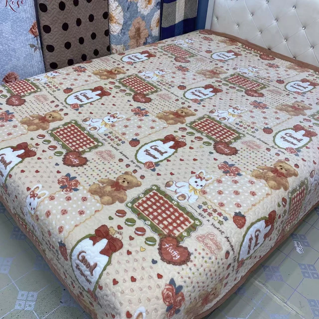 【兔子庄园】秋冬加厚款宝宝绒床盖保暖亲肤
