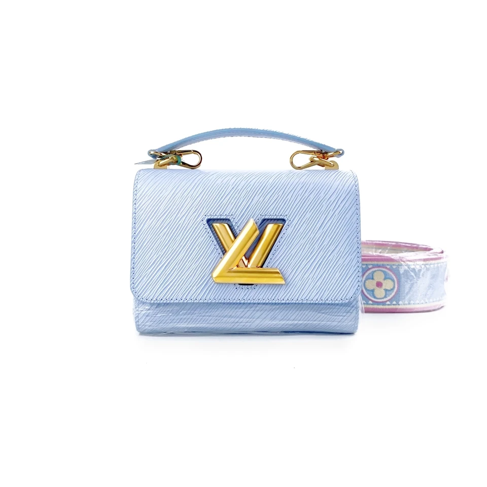全新未使用 LouisVuitton/路易威登 蓝金Twist手袋小号