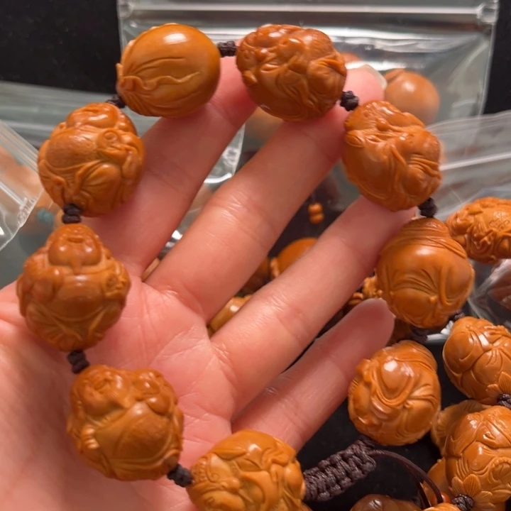 嘟***噜橄榄核手串财神20