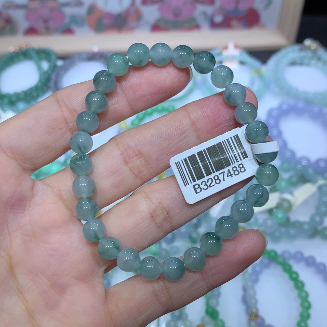 翡翠未镶嵌手链天然