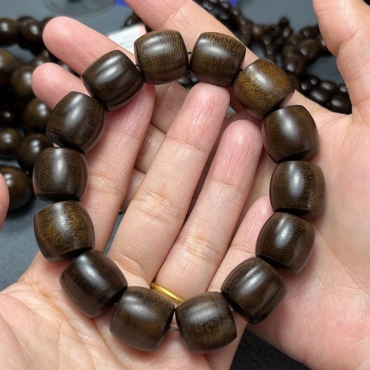 沉香手串灵*白棋玉化