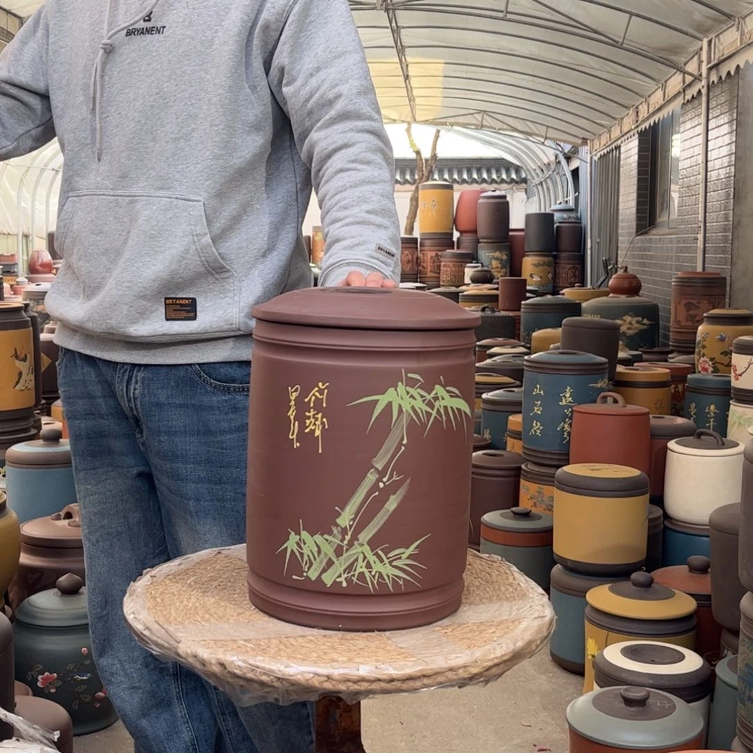 紫砂茶叶罐12 饼茶叶罐