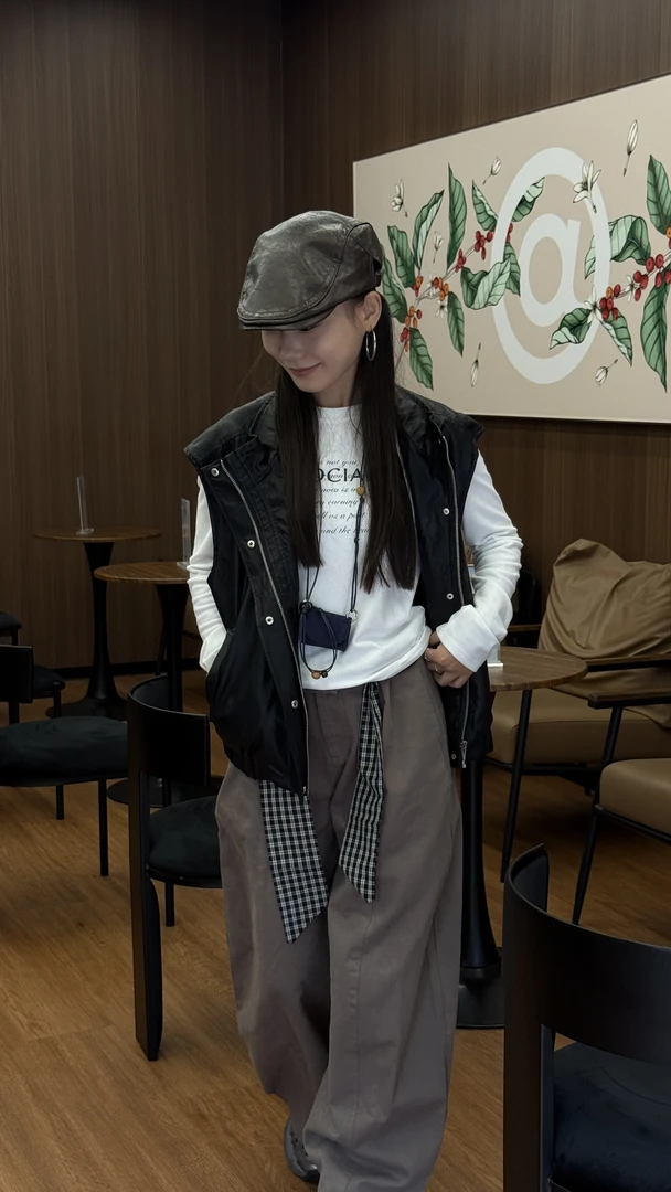 秋季新款美式潮流工装百搭宽松显瘦阔腿牛仔裤