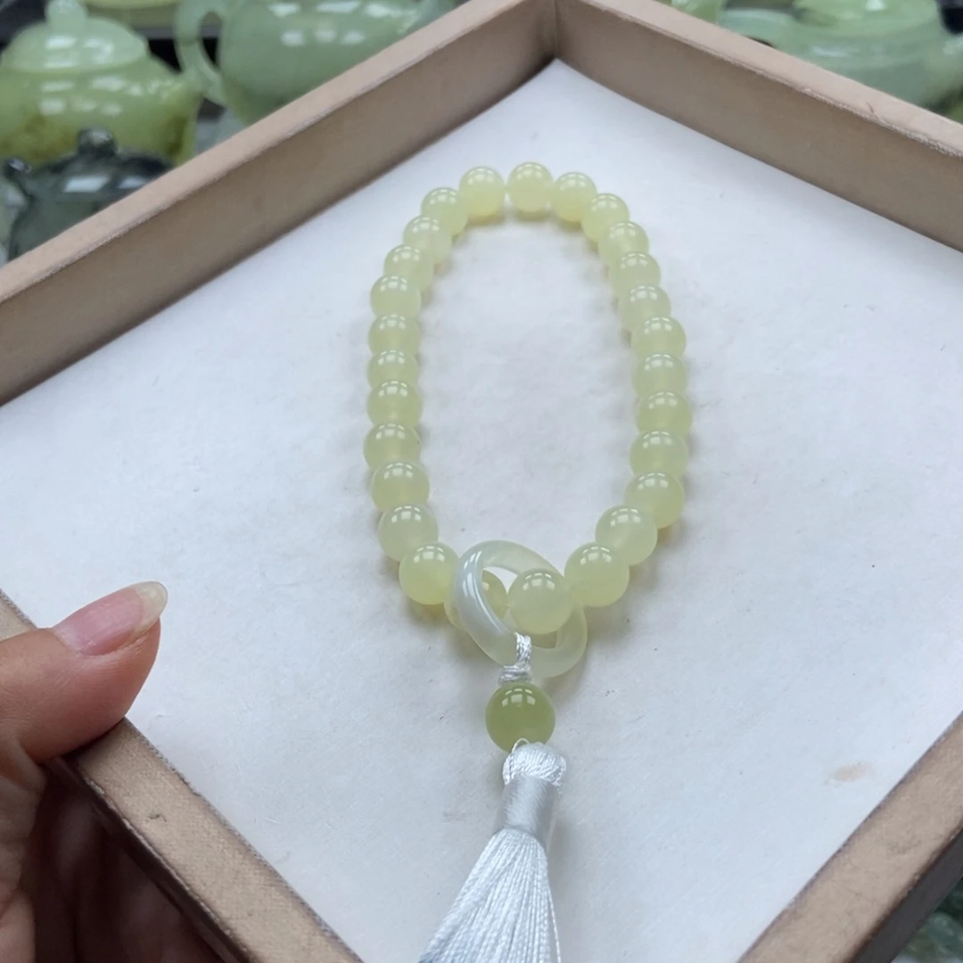 未镶嵌蛇纹石玉手链