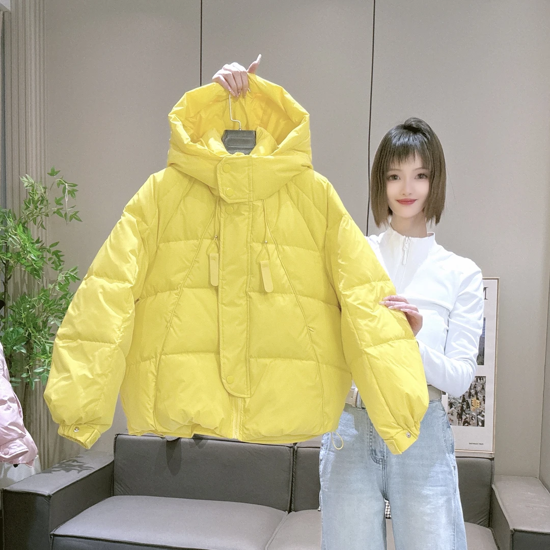 冬季女装常规加厚保暖棉服奶连帽保暖连帽免洗轻薄棉服外套5858