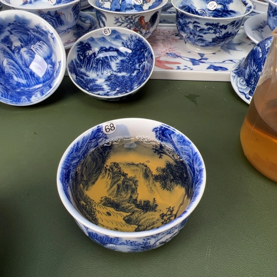 景德镇纯手工纯手绘茶具木木68