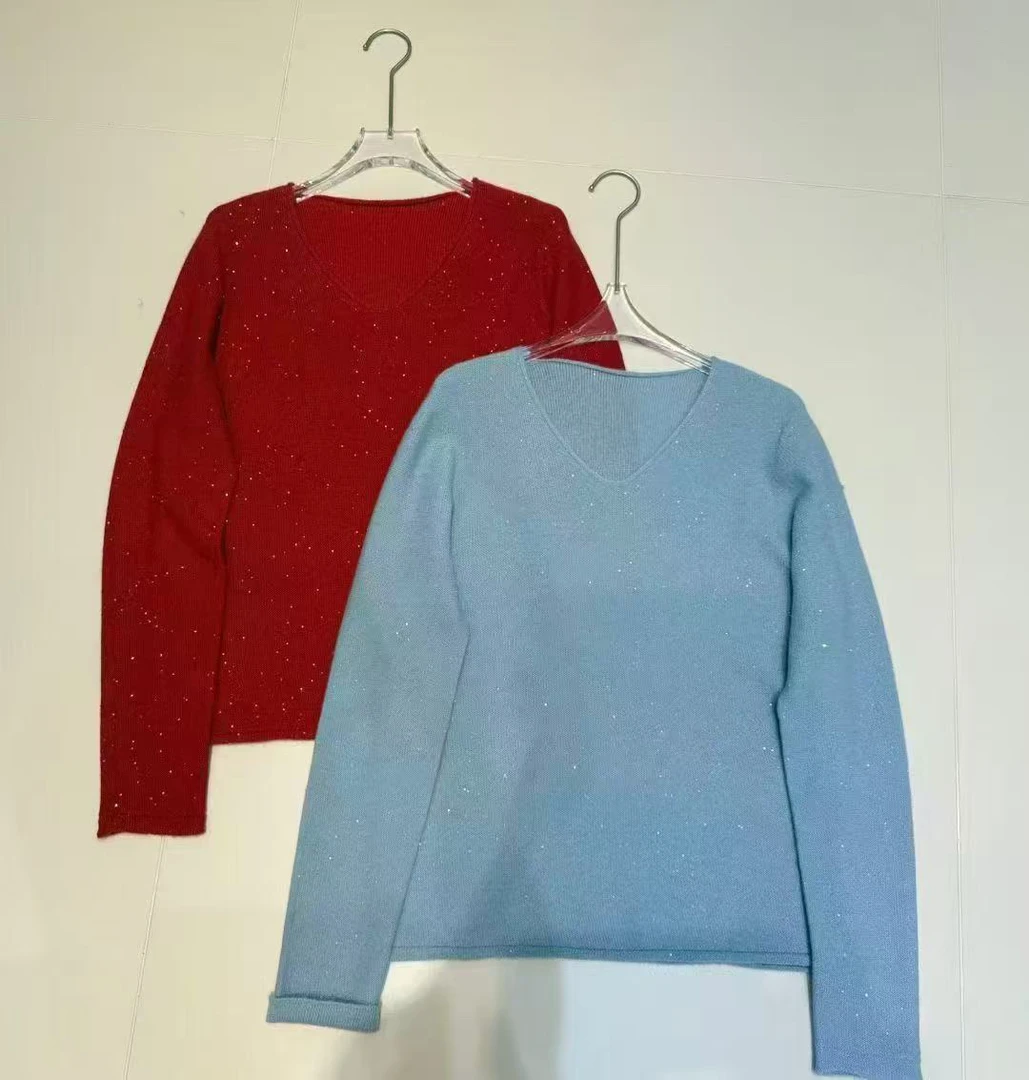 34鸡心领亮片绵羊毛（731）2