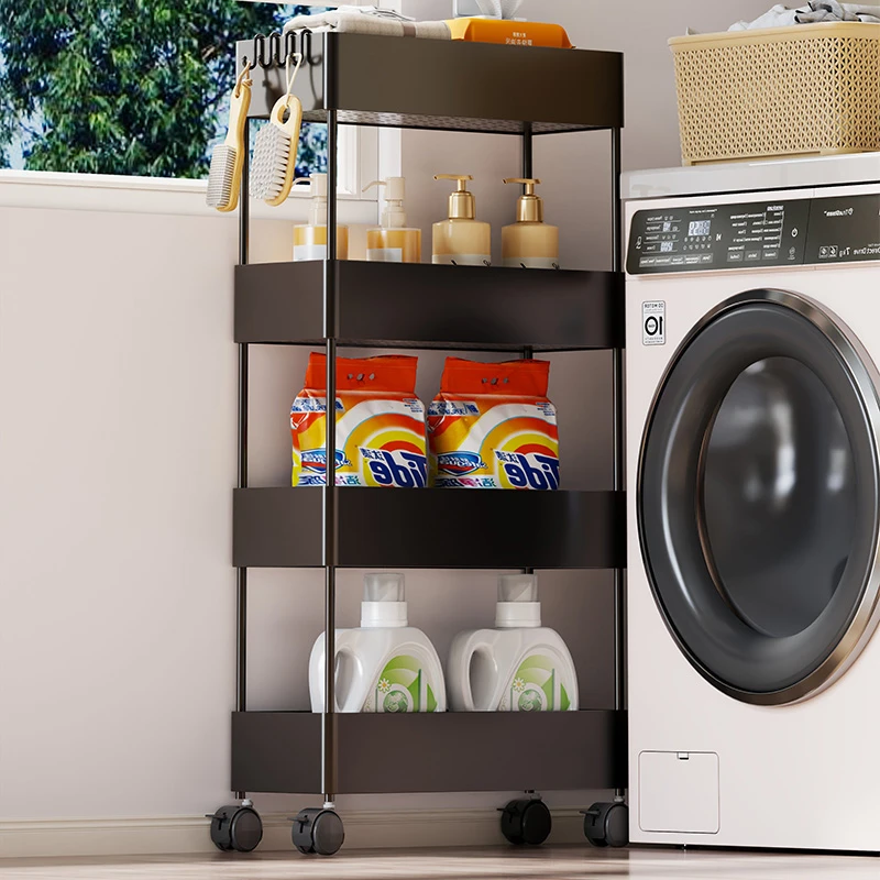 阳台置物架夹缝收纳架洗衣机旁多层洗衣粉洗衣液储物架子卧室家用