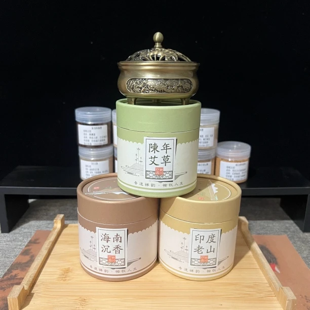 黄铜香炉吉祥如意➕海南沉香➕印度老山➕陈年艾草