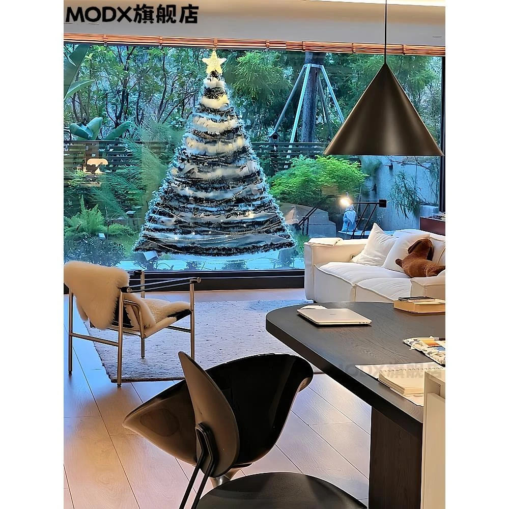 MODX玻璃上的圣诞树毛条装扮圣诞节装饰diy材料包客厅氛围感场景