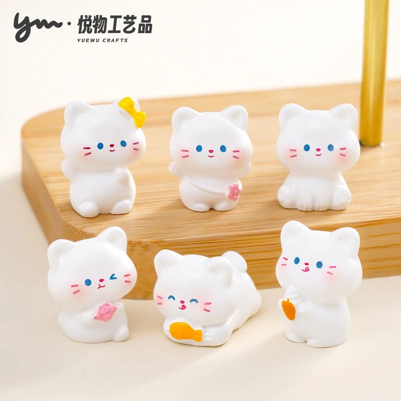【双许愿+对对碰】可爱贪吃趴趴小猫咪公仔萌粒diy装饰品桌面摆件
