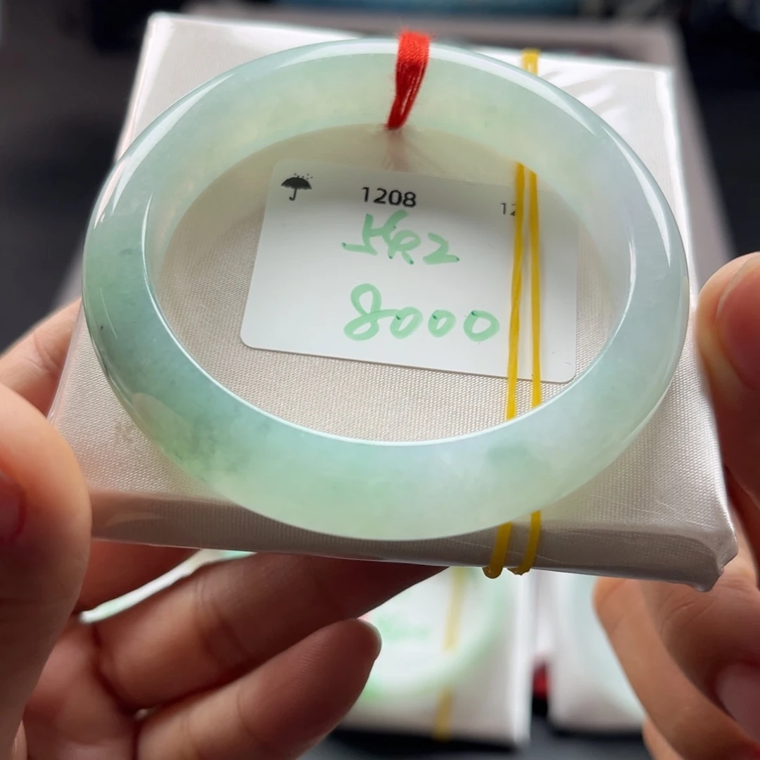 翡翠未镶嵌手镯54正圈