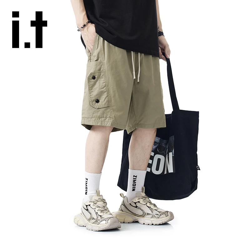 it izzue潮牌工装短裤男夏季薄款时尚宽松潮流百搭美式休闲五分裤