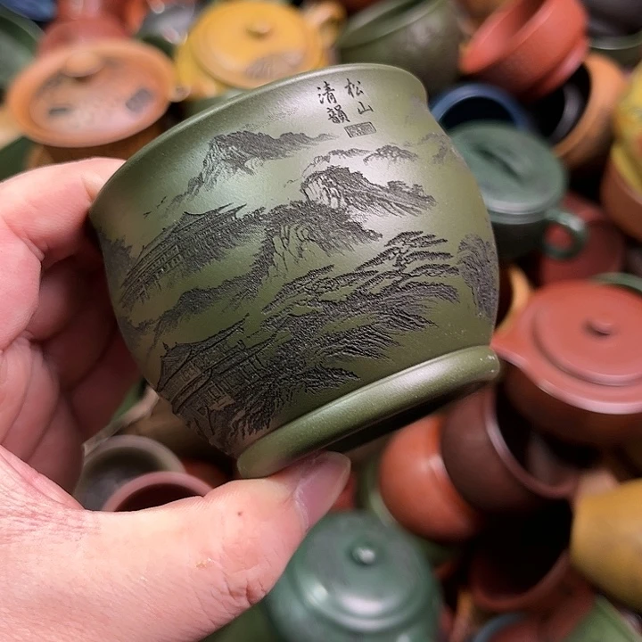 紫砂茶杯全手工紫砂主人杯