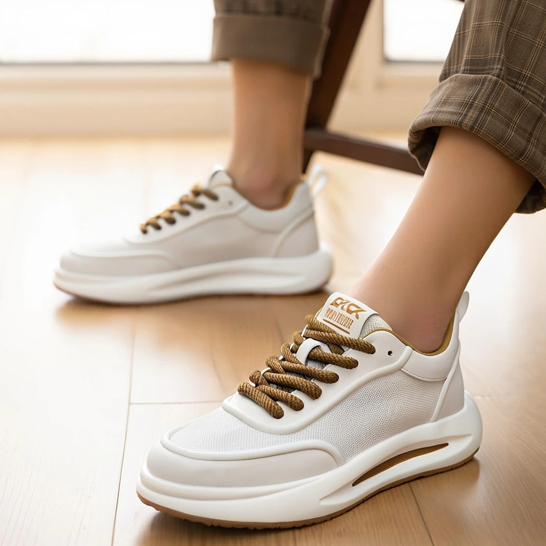 网布透气痞帅夏季轻质摇摇底男鞋时尚系带韩版潮流系带休闲男潮鞋