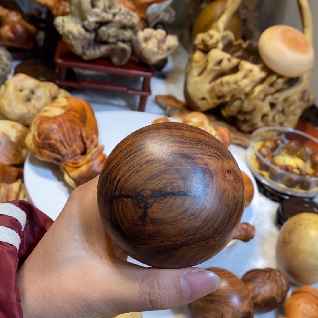 永***哥香榧木小葫芦头手把件文玩