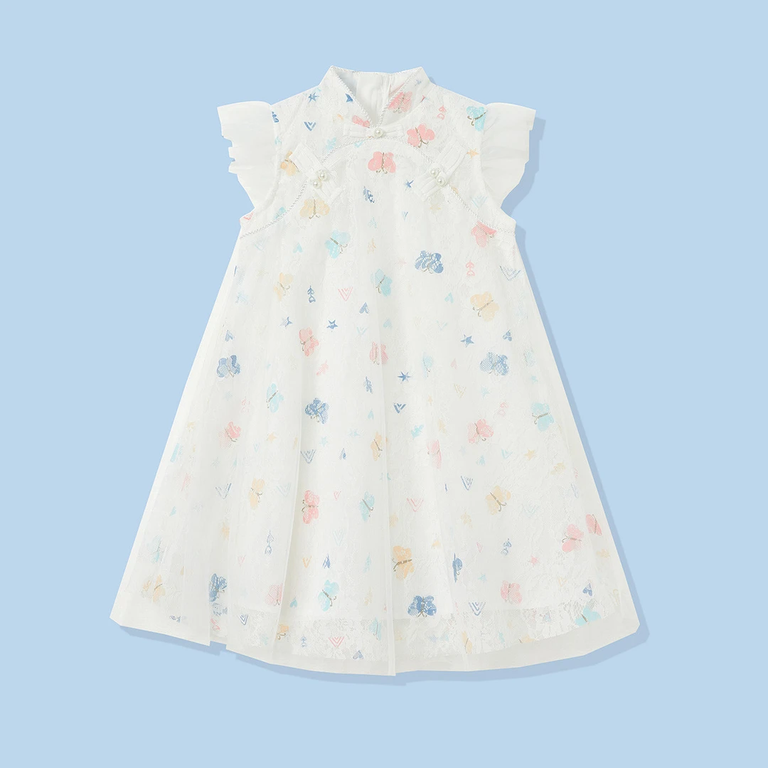 【新款童装】女童连衣裙2025夏儿童裙子薄款网纱汉服裙公主裙中国风