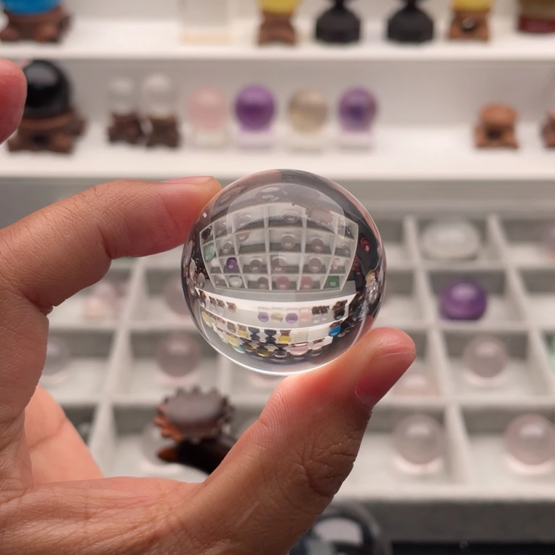 水晶白水晶球未镶嵌花**辰