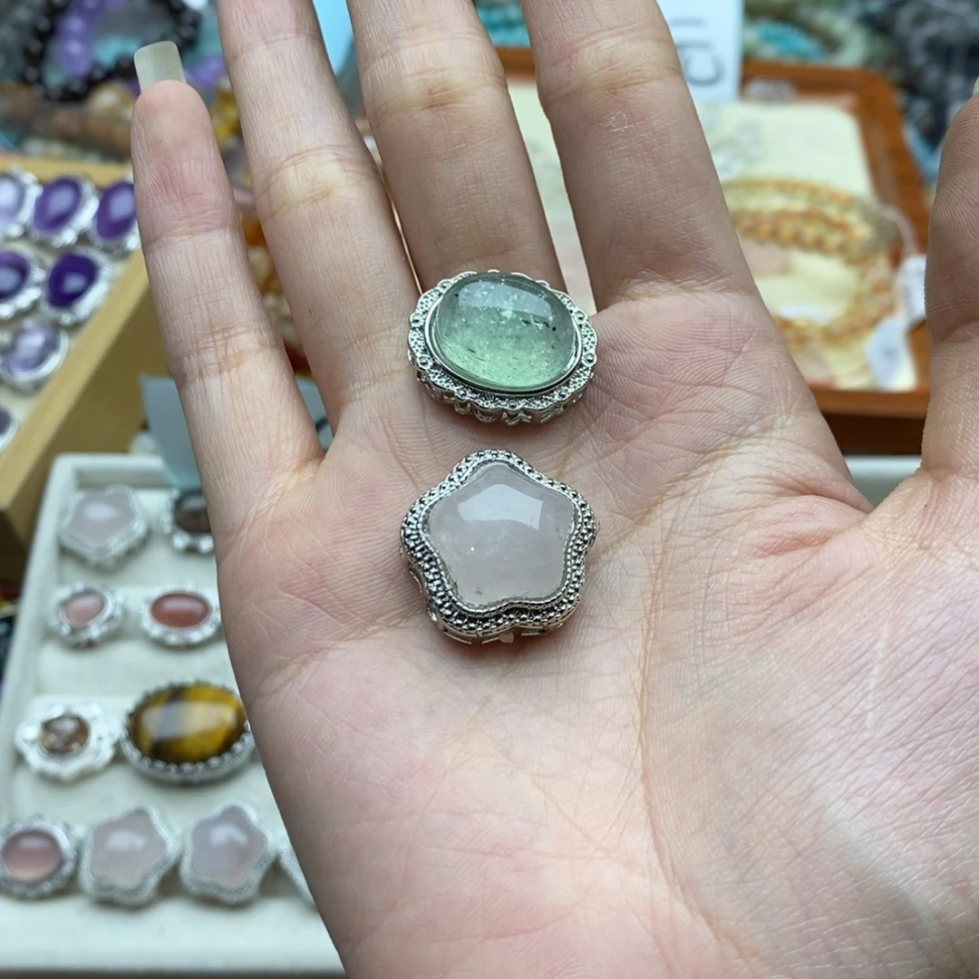 咖***朵玛瑙/玉髓未镶嵌珠宝半成品H34