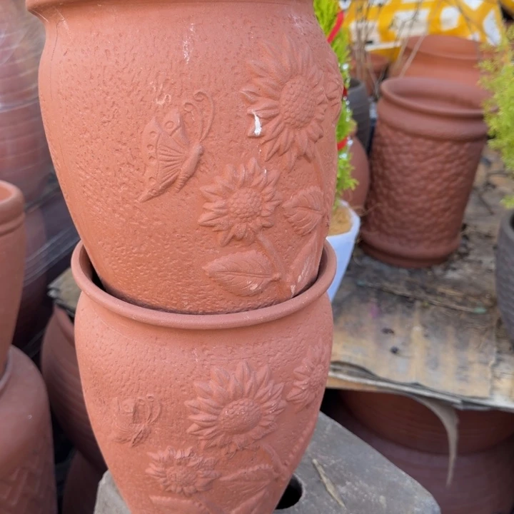 紫砂花盆口19高24宜兴紫砂