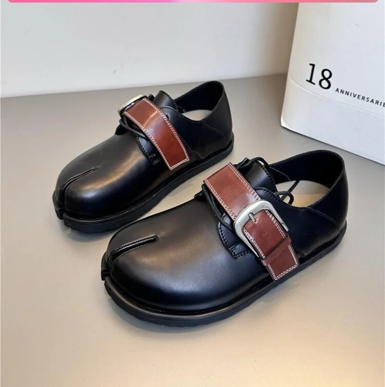 糖糖2024新款女鞋透气四季潮款时尚百搭休闲黑色厚底英伦风2-7-9