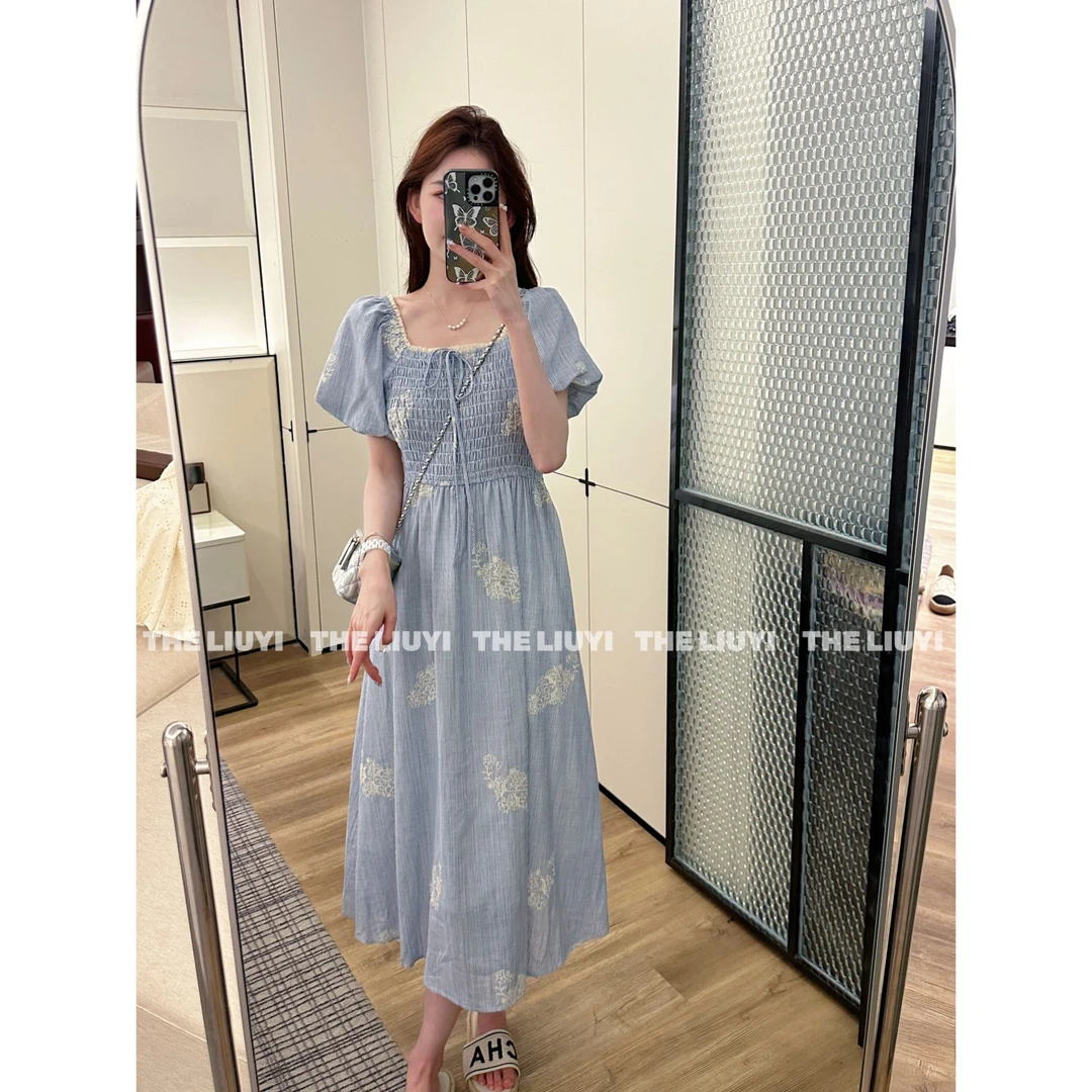 【LIUYI】仲夏花园~夏季重工刺绣连衣裙53244