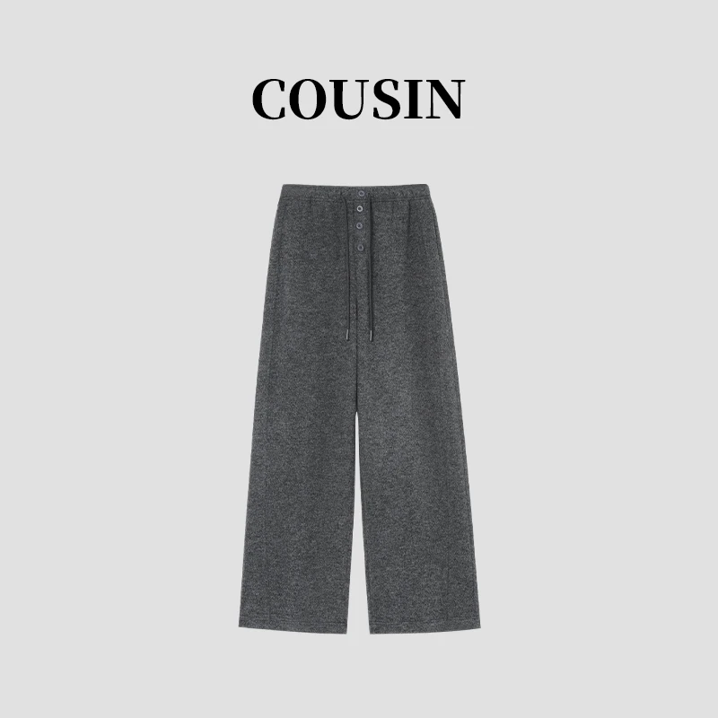 2024高端秋冬小众百搭休息显瘦直筒运动裤  1798