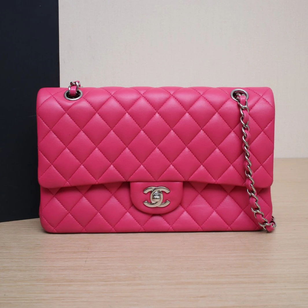95新 Chanel/香奈儿 【娇】CF 口盖斜跨包 皮革S 19开 P225581748