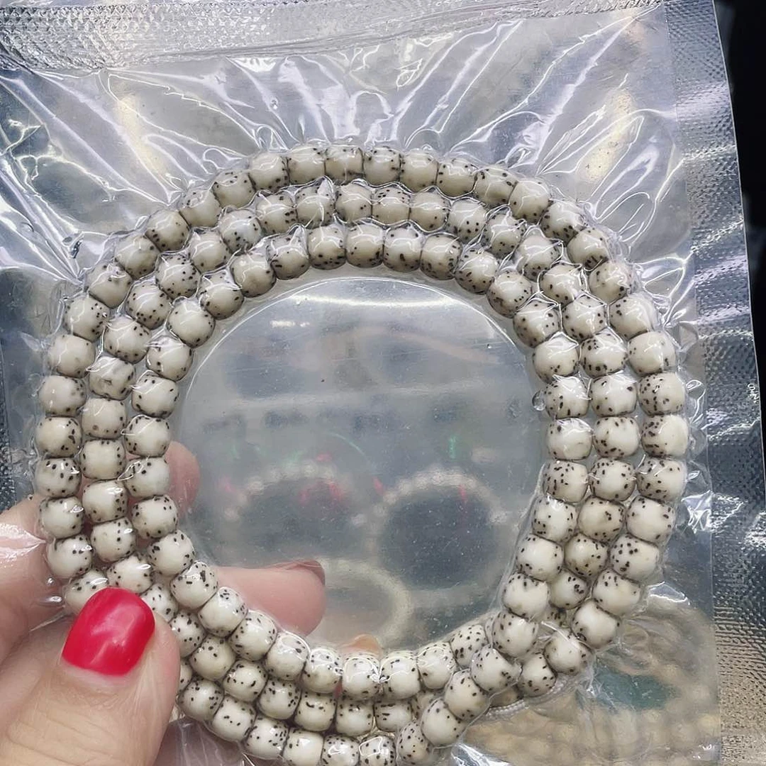 星月菩提吊坠直切76尺寸 骨瓷白