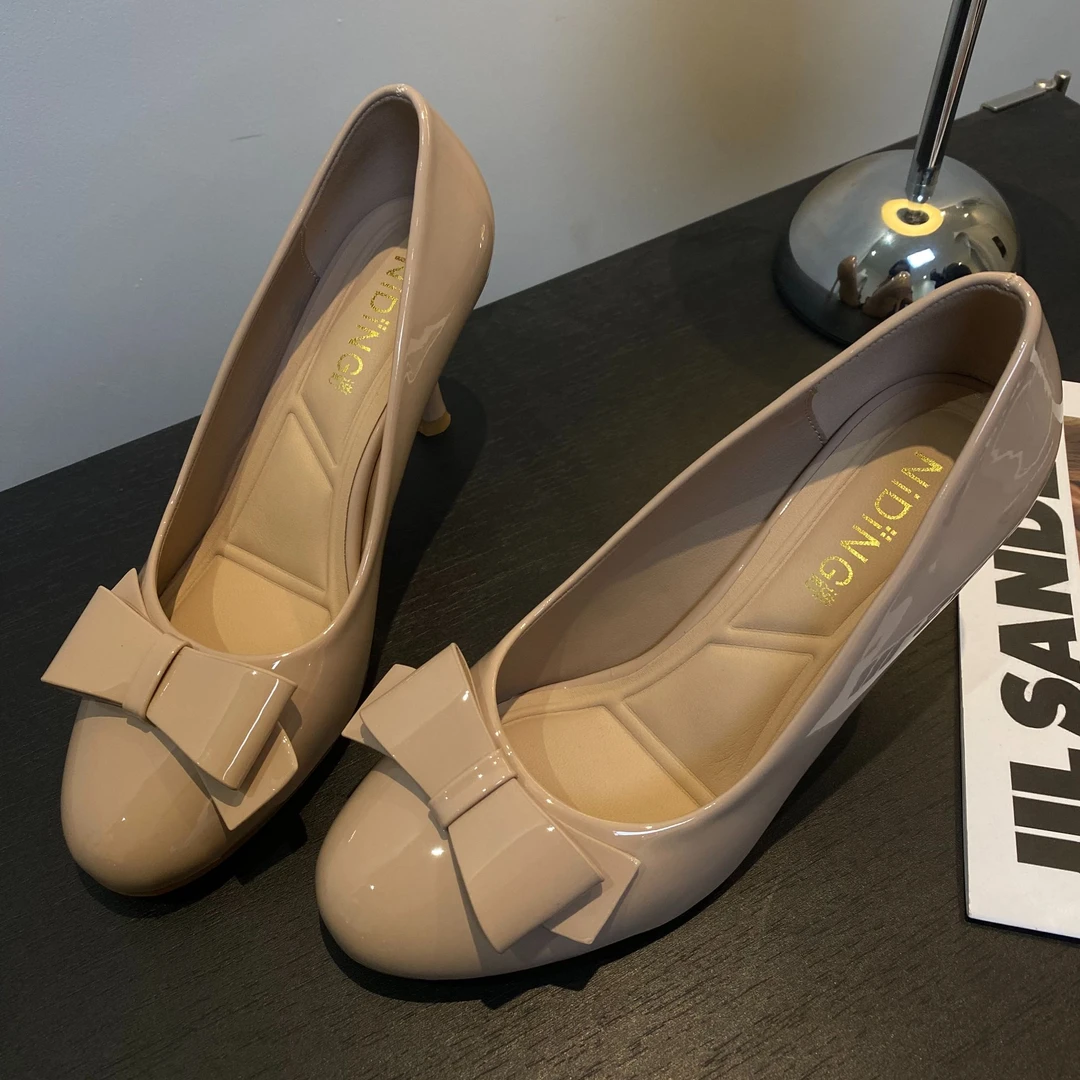 蝴蝶结韩版细跟名嫒久今年女款年女款高跟鞋女2025鞋子女款秋冬