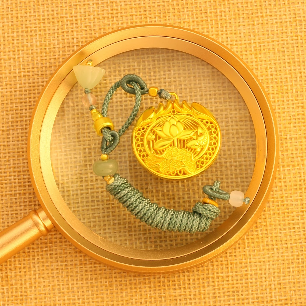 【莲年有余】转运珠 6602 绿 手工编绳配件毛衣链吊坠