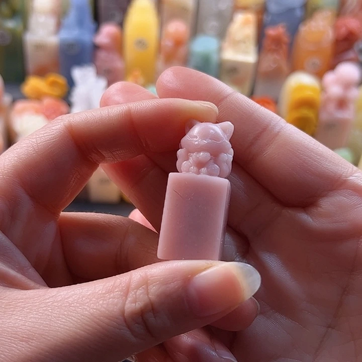 云南石印石手工定制1.5厘米，九尾狐，包刻字