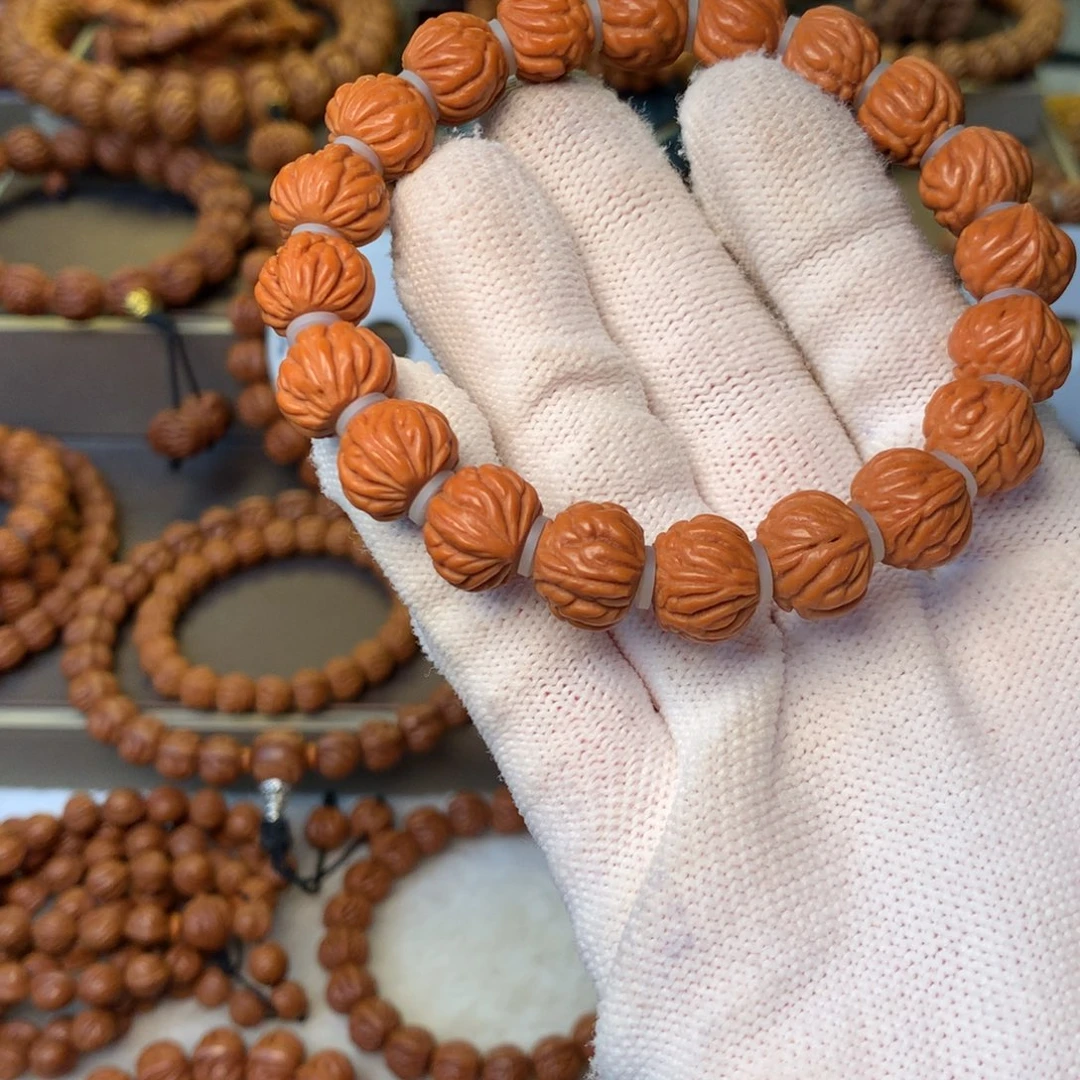 桃核手串秦岭龙纹