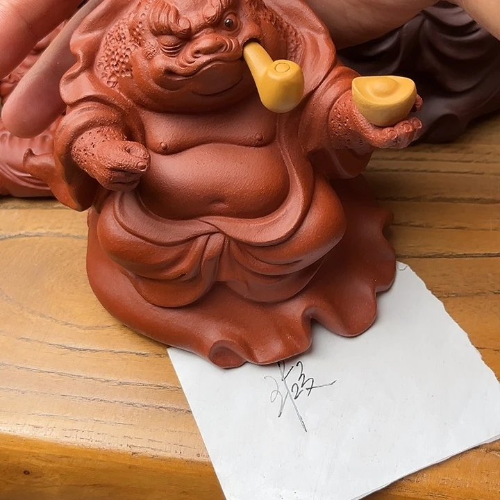 用***5紫砂茶宠紫砂金蟾微瑕