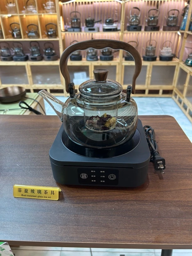正茗堂电陶炉新款提梁壶套装方炉煮茶炉高硼硅玻璃壶套装家用
