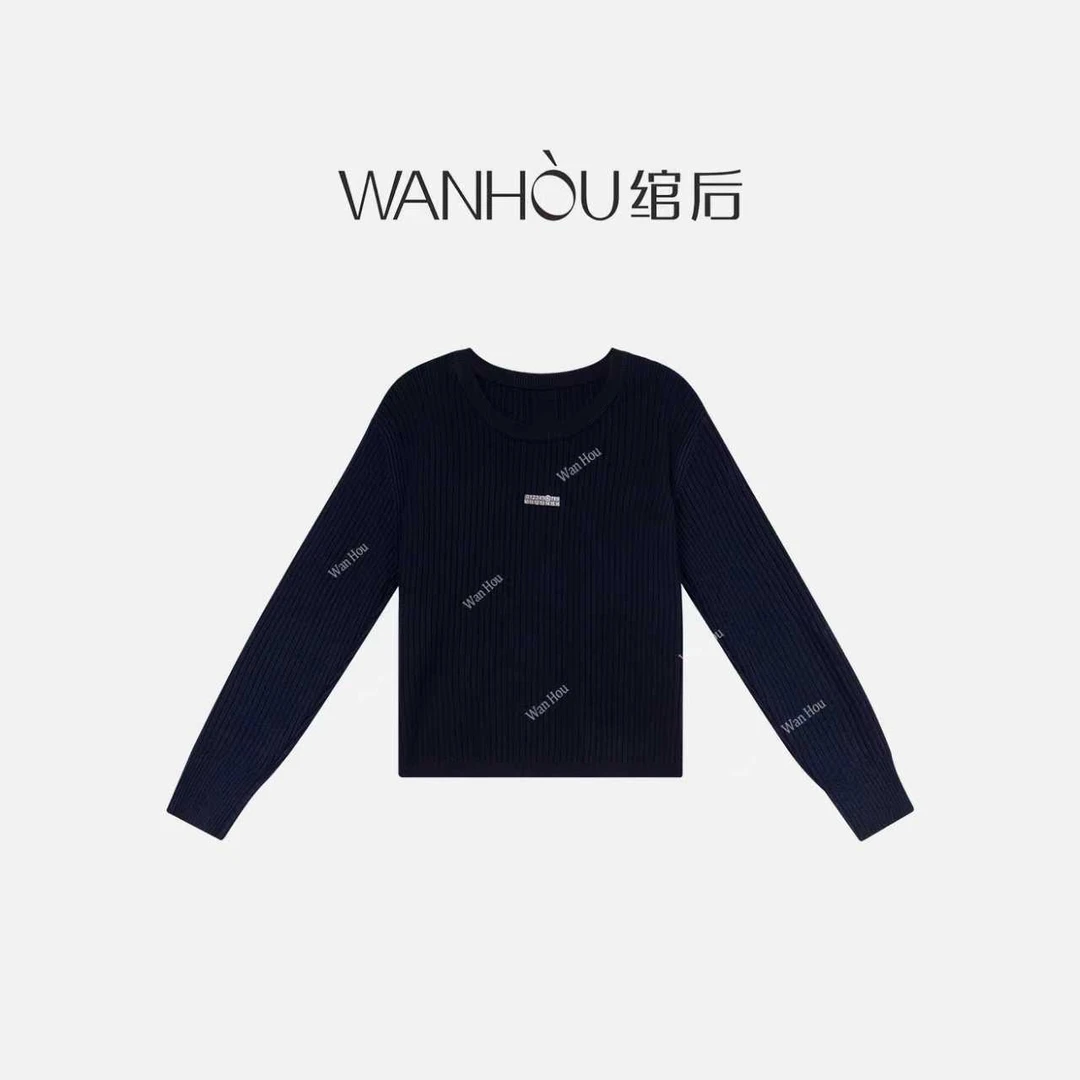 【C3962】绾后-韩版秋季新款温柔百搭显瘦慵懒风长袖针织衫SS