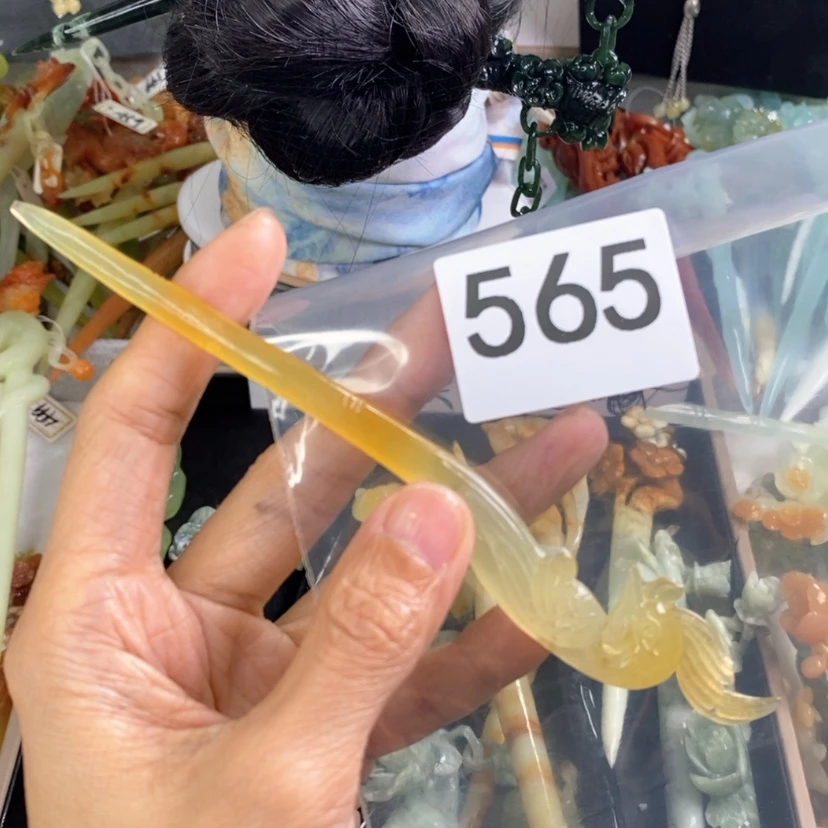 【闪购商品】岫玉发饰合金?*初发簪