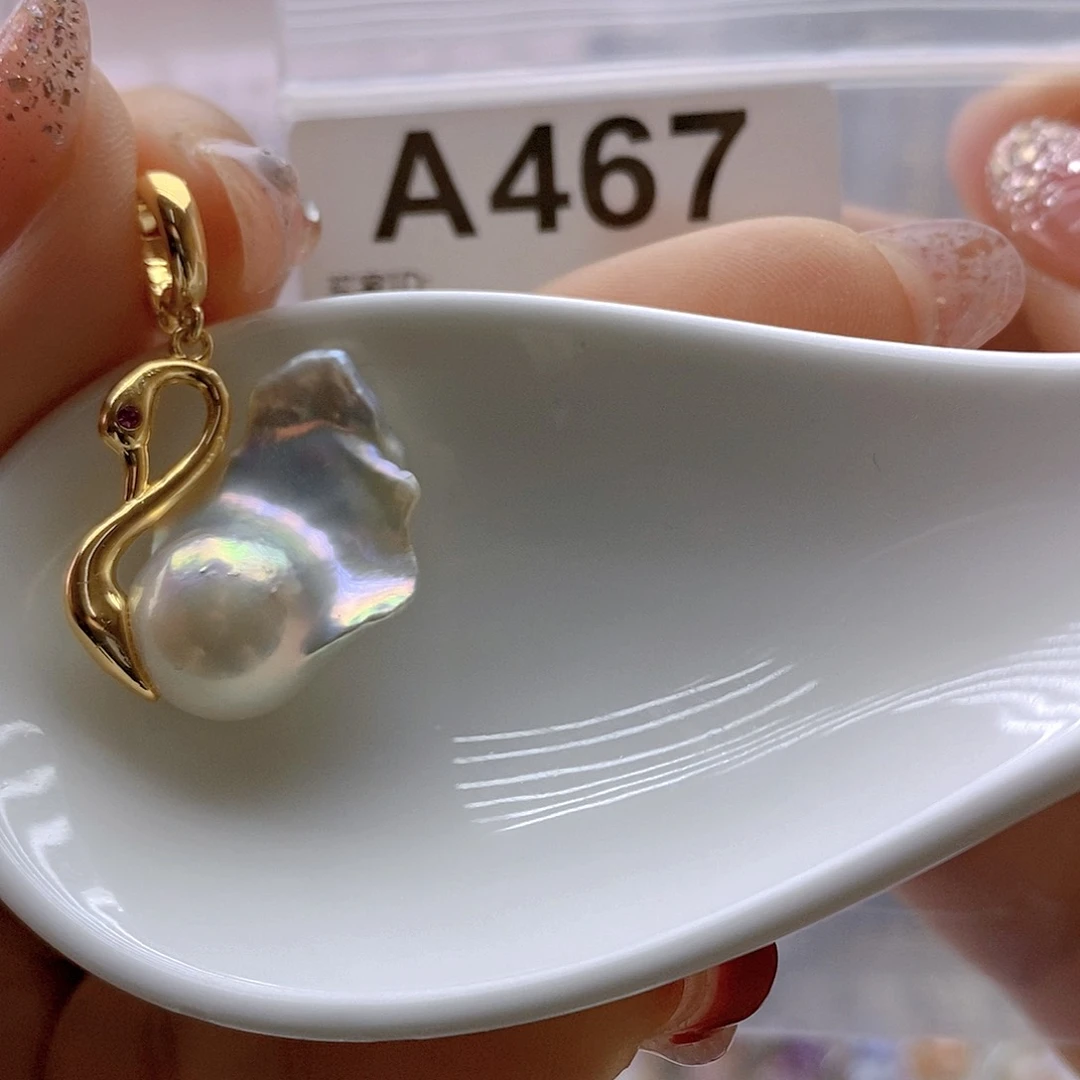 淡水珍珠颈饰银S925镶嵌