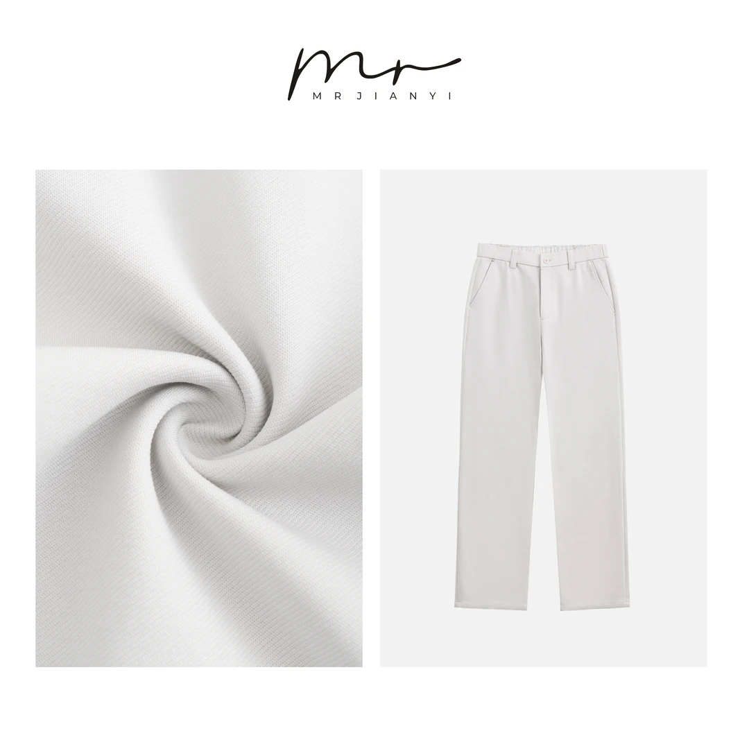 MR简逸春季显瘦小直筒长裤子男休闲裤高级感通勤上班休闲西裤男士