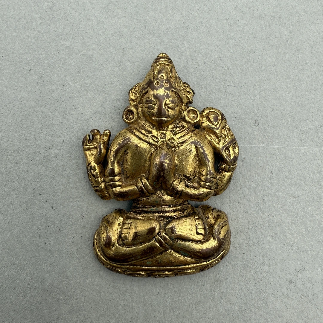 19世纪 铜鎏金四臂观音/HSZC/92115