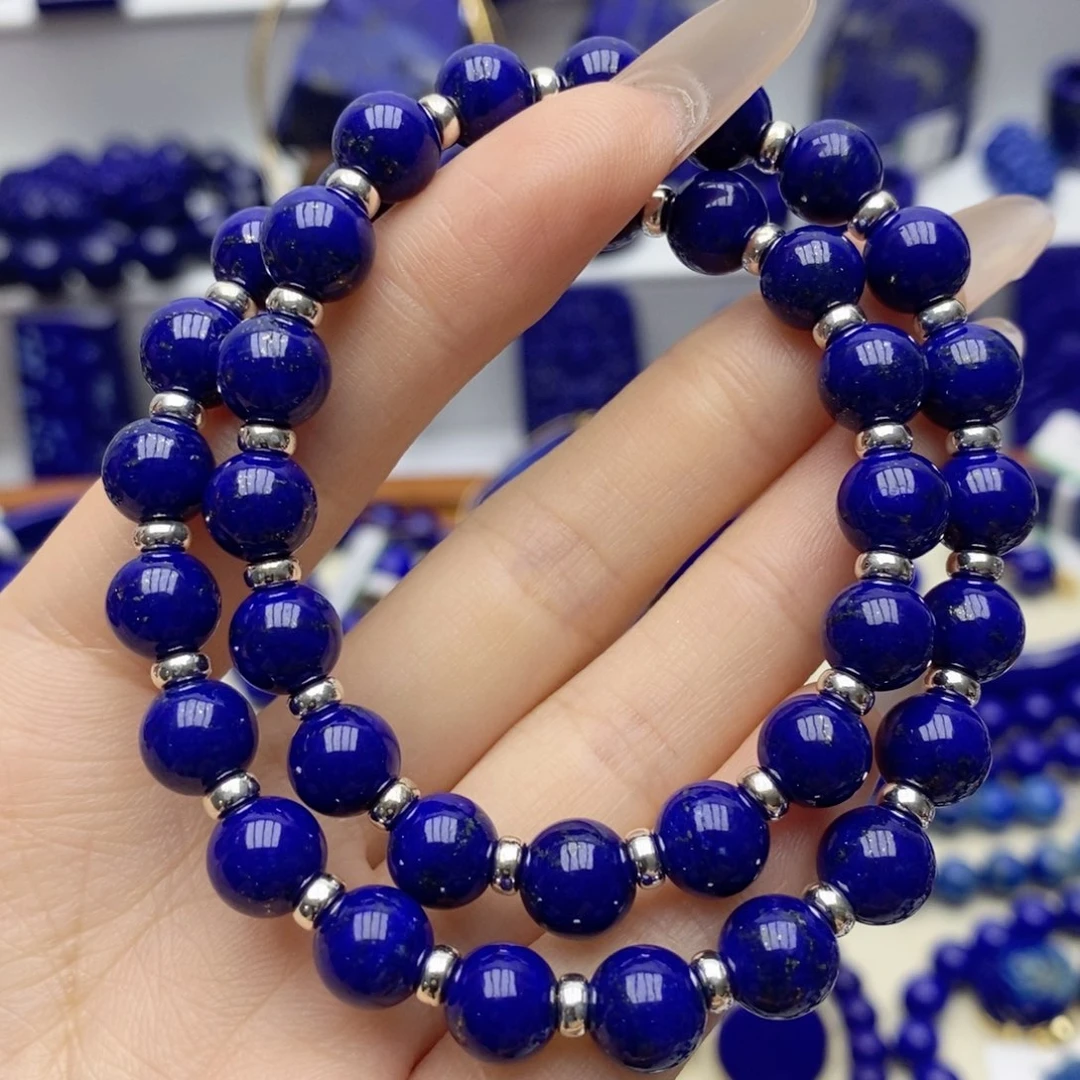 青金石银S925镶嵌手链