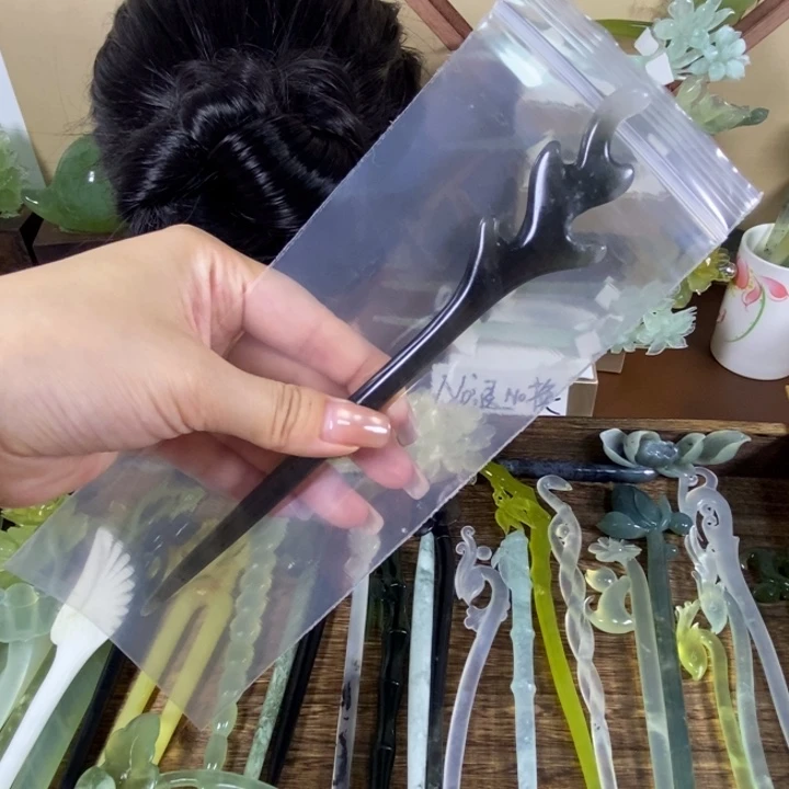 未镶嵌蛇纹石玉发饰