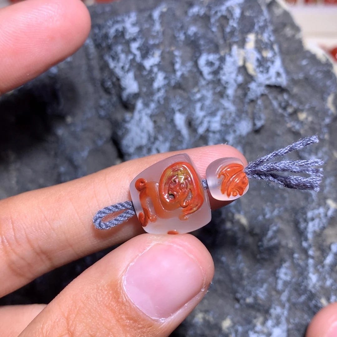 南红玛瑙未镶嵌冰飘背云套珠