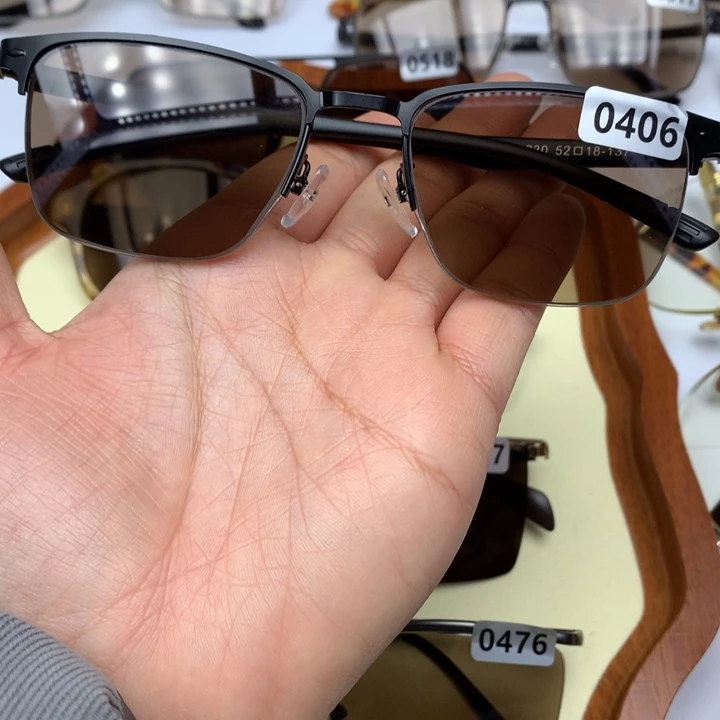 一体款半框茶水晶0406